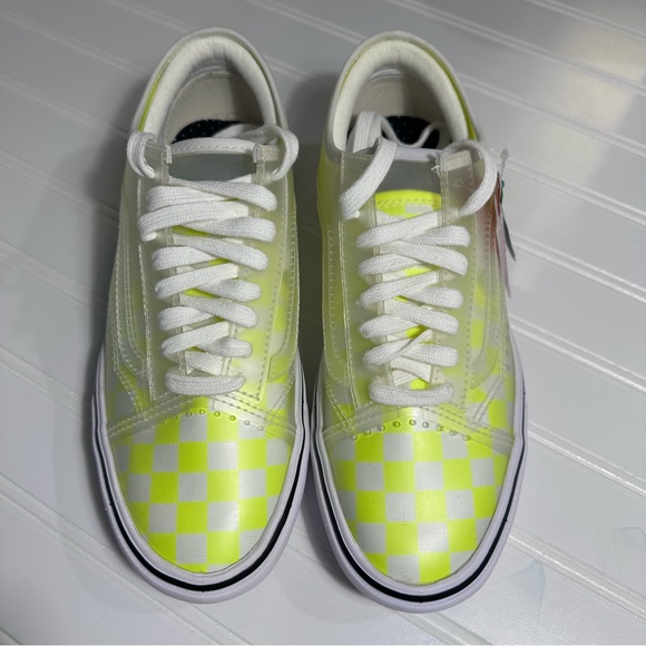 Vans Comfycush Slip Skool NWT yellow checkerboard women’s 8 - Picture 9 of 11